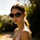 HAOLOTA Polarized Sunglasses for Women Rhinestone Wrap Around Sunglasses with UV400 Protection