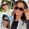 HAOLOTA Womens Polarized Sunglasses Fashionable Wraparound Butterfly Design with UV400 Protection