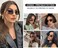 HEPTAGRAM 7 Heptagram Rimless Rectangle Sunglasses for Men Women Small Narrow Square Shades Frameless 70s 90s Eyewear Sun Glasses Grey