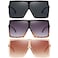 Hilbalm 3 pieces sunglasses for Women and Men Large Frame Retro Square glasses3 Pack blackLeopardorange