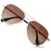 HJSTES Polarized Aviator Sunglasses for Women Men Classic Metal Shades Mirror Lens 100 UV Blocking 58mmGold FrameGradient Brown Lens