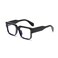 HJSTES Thick Square Sunglasses for Women Men Trendy Retro Square Frame Sun Glasses Chunky Rectangle ShadesBlack FrameClear Lens