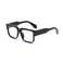 HJSTES Thick Square Sunglasses for Women Men Trendy Retro Square Frame Sun Glasses Chunky Rectangle ShadesBlack FrameClear Lens