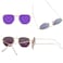 Htms Square Polarized Sunglasses for Men and Women Polygon Mirrored Lens Sun Glasses UV400 ProtectionLeopard FramePurple Lens Mirror