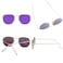 Htms Square Polarized Sunglasses for Men and Women Polygon Mirrored Lens Sun Glasses UV400 ProtectionLeopard FramePurple Lens Mirror