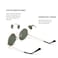 Htms Unisex Round Sunglasses Vintage Retro Polarized Sun Glasses for Men Women Metal Frame Circle Shades
