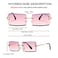 Hycredi Rectangle Sunglasses for MenWomen Small Rimless Square Shade Eyewear Gradient purple