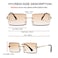 Hycredi Rectangle Sunglasses for MenWomen Small Rimless Square Shade Eyewear Tea