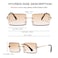 Hycredi Rectangle Sunglasses for MenWomen Small Rimless Square Shade Eyewear Tea