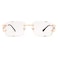 Hycredi Rimless Rectangle Sunglasses for MenWomen Frameless Square Trendy Shade Diamond Cutting Eyewear Clear Medium HY117F