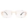 Hycredi Rimless Rectangle Sunglasses for MenWomen Frameless Square Trendy Shade Diamond Cutting Eyewear Clear Medium HY117F
