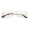 Hycredi Rimless Rectangle Sunglasses for MenWomen Frameless Square Trendy Shade Diamond Cutting Eyewear Clear Medium HY117F