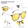 IGnaef Night Vision Glasses Anti Glare for Driving Polarized Yellow Nighttime Glasses UV400 Protection IF8859