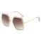 IKANOO Oversized Square Sunglasses for Women Hexagon Inspired Designer Style Shades Champagne