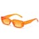 IKANOO Retro Rectangle Sunglasses for Women Men Small Square Frame Trendy Y2K 90s Black Sunglasses Orange