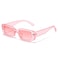 IKANOO Retro Rectangle Sunglasses for Women Men Small Square Frame Trendy Y2K 90s Black Sunglasses Pink