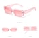 IKANOO Retro Rectangle Sunglasses for Women Men Small Square Frame Trendy Y2K 90s Black Sunglasses Pink