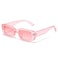 IKANOO Retro Rectangle Sunglasses for Women Men Small Square Frame Trendy Y2K 90s Black Sunglasses Pink