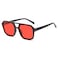IKUVNA Retro 70s Square Aviator Sunglasses Women Men Vintage Rectangle Sunglasses Flat Frame Trendy Shades Red