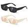 JASPIN Rectangle Sunglasses for Women Men Trendy Y2k Retro 90s Sun Glasses UV Protection Cool Square Frame