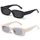 JASPIN Rectangle Sunglasses for Women Men Trendy Y2k Retro 90s Sun Glasses UV Protection Cool Square Frame