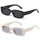 JASPIN Rectangle Sunglasses for Women Men Trendy Y2k Retro 90s Sun Glasses UV Protection Cool Square Frame