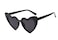 JUSLINK Heart Shaped Sunglasses for WomenVintage Cat Eye Mod Style Retro Kurt Cobain Glasses Black