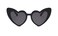 JUSLINK Heart Shaped Sunglasses for WomenVintage Cat Eye Mod Style Retro Kurt Cobain Glasses Black