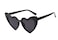 JUSLINK Heart Shaped Sunglasses for WomenVintage Cat Eye Mod Style Retro Kurt Cobain Glasses Black