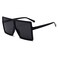 JUSLINK Oversized Square Sunglasses for Women Trendy Flat Top Fashion Shades Black 1 pack