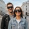 JUSLINK Oversized Square Sunglasses for Women Trendy Flat Top Fashion Shades Black 1 pack