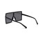 JUSLINK Oversized Square Sunglasses for Women Trendy Flat Top Fashion Shades Black 1 pack