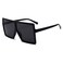 JUSLINK Oversized Square Sunglasses for Women Trendy Flat Top Fashion Shades Black 1 pack