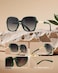 KALIYADI Polarized Sunglasses Womens Trendy Square Ladies Sun Glasses Classic Shades Sparkling Frame UV400 ProtectionGradient Black