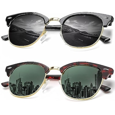 KALIYADI Unisex Polarized Retro Classic Trendy Stylish Sunglasses for Men Women Driving Sun glasses UV Blocking