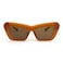 Karsaer Vision Retro Vintage Cateye Square Sunglasses Plastic Frame 90s sunglasses Stylish Classic 70s Eyewear Amber C6