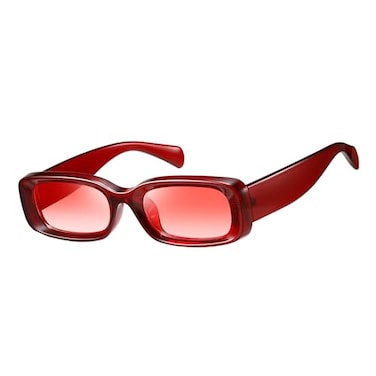 kimorn Retro Rectangle Sunglasses for Women Men Thick Frame Sun Glasses UV Protection Shades K1703 RedGradient Pink