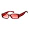 kimorn Retro Rectangle Sunglasses for Women Men Thick Frame Sun Glasses UV Protection Shades K1703 RedGradient Pink