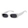 kimorn Retro Rectangle Sunglasses for Women Men Thick Frame Sun Glasses UV Protection Shades K1703 WhiteGrey