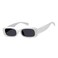 kimorn Retro Rectangle Sunglasses for Women Men Thick Frame Sun Glasses UV Protection Shades K1703 WhiteGrey