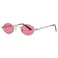 kimorn Sunglasses Small Round Metal Frame Oval Candy Colors Unisex Sun Glasses K0577 SilverRed
