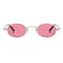 kimorn Sunglasses Small Round Metal Frame Oval Candy Colors Unisex Sun Glasses K0577 SilverRed