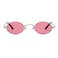 kimorn Sunglasses Small Round Metal Frame Oval Candy Colors Unisex Sun Glasses K0577 SilverRed
