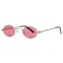 kimorn Sunglasses Small Round Metal Frame Oval Candy Colors Unisex Sun Glasses K0577 SilverRed