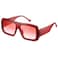 kimorn Sunglasses Womens Men Trendy Retro Sun Glasses Oversize Square Frame Shades K1571 RedGradient Red Lens