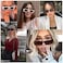 KUGUAOK 3 PACK Retro Rectangle Sunglasses Women and Men Vintage Small Square Sun Glasses UV Protection