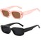 KUGUAOK Retro Rectangle Sunglasses Women and Men Vintage Small Square Sun Glasses UV Protection Glasse