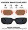 KUGUAOK Retro Rectangle Sunglasses Women and Men Vintage Small Square Sun Glasses UV Protection Glasse