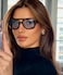 Laurinny Trendy Square Aviator Sunglasses For Women Retro Thick Double Bridge Hexagon Sun Glasses Tortoise shellLight Grey