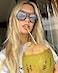 Laurinny Trendy Square Aviator Sunglasses For Women Retro Thick Double Bridge Hexagon Sun Glasses Tortoise shellLight Grey
